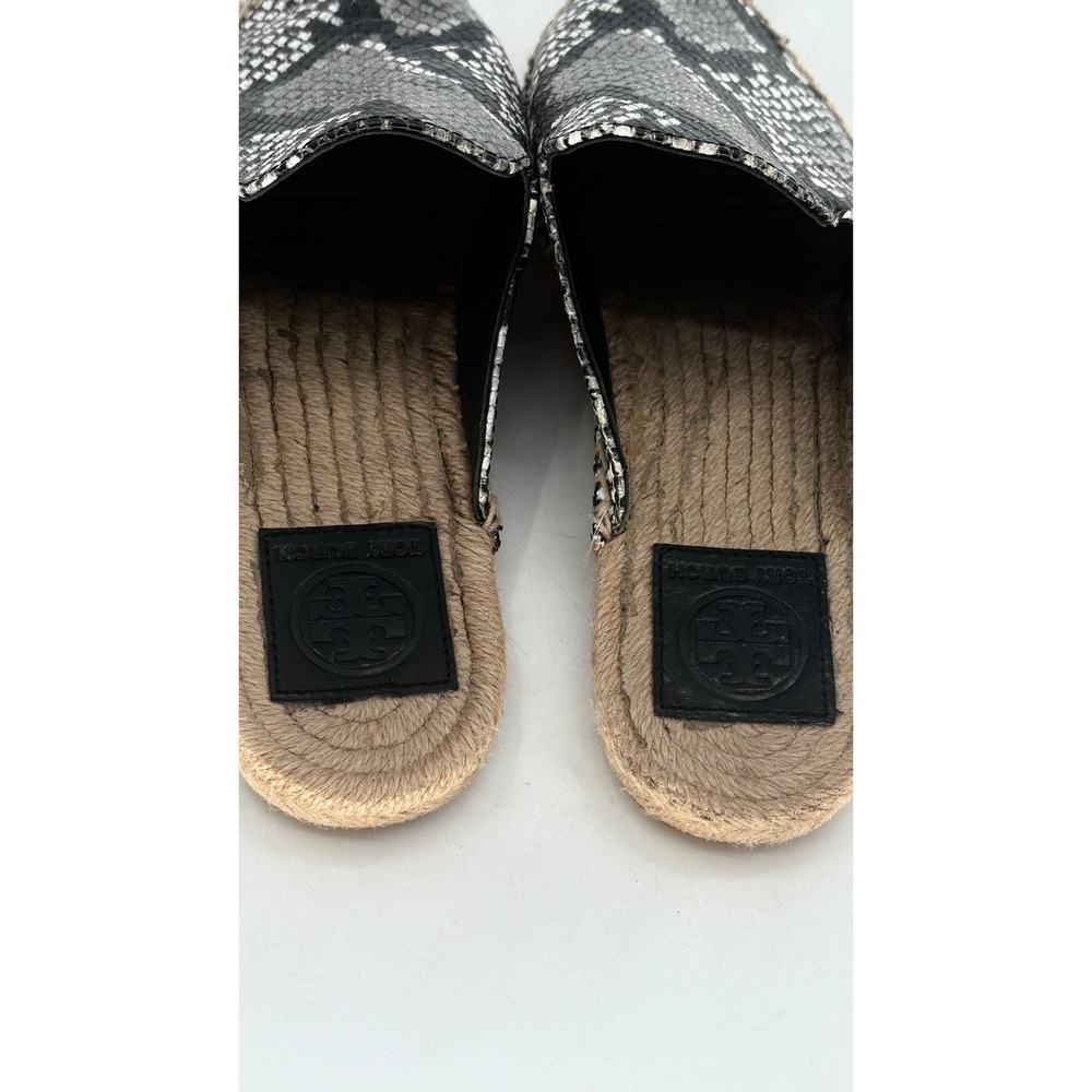 Tory Burch Mules Espadrille Python Embossed Leath… - image 8
